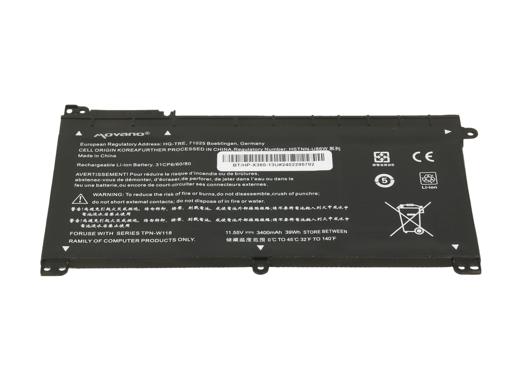 Bateria Movano 11.55V 3400mAh (39Wh) para Portátil HP Pavilion X360 13-U Series e HP Stream 14-AX Series - Image 2