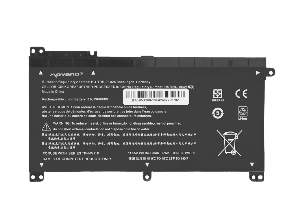 Bateria Movano 11.55V 3400mAh (39Wh) para Portátil HP Pavilion X360 13-U Series e HP Stream 14-AX Series - Image 4