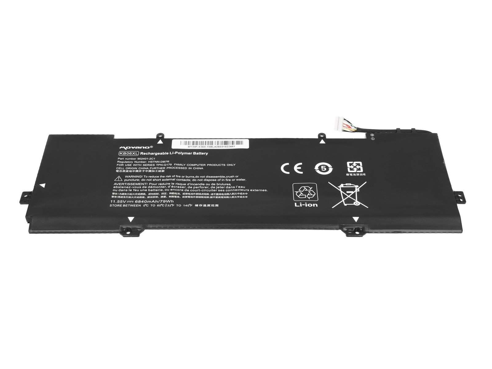 Bateria Movano de Alta Qualidade para HP Spectre x360 15-BL Series - Substituição Premium