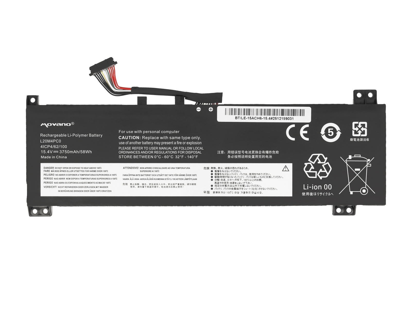 Bateria Movano de Alta Qualidade para Portátil Lenovo IdeaPad Gaming 3 15ACH6 e Legion 5 15ACH6/15ITH6 Series - Image 4