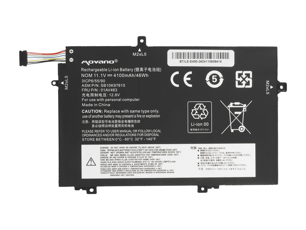 Bateria Movano para Lenovo ThinkPad L14, L15, L480, L580 - Image 4