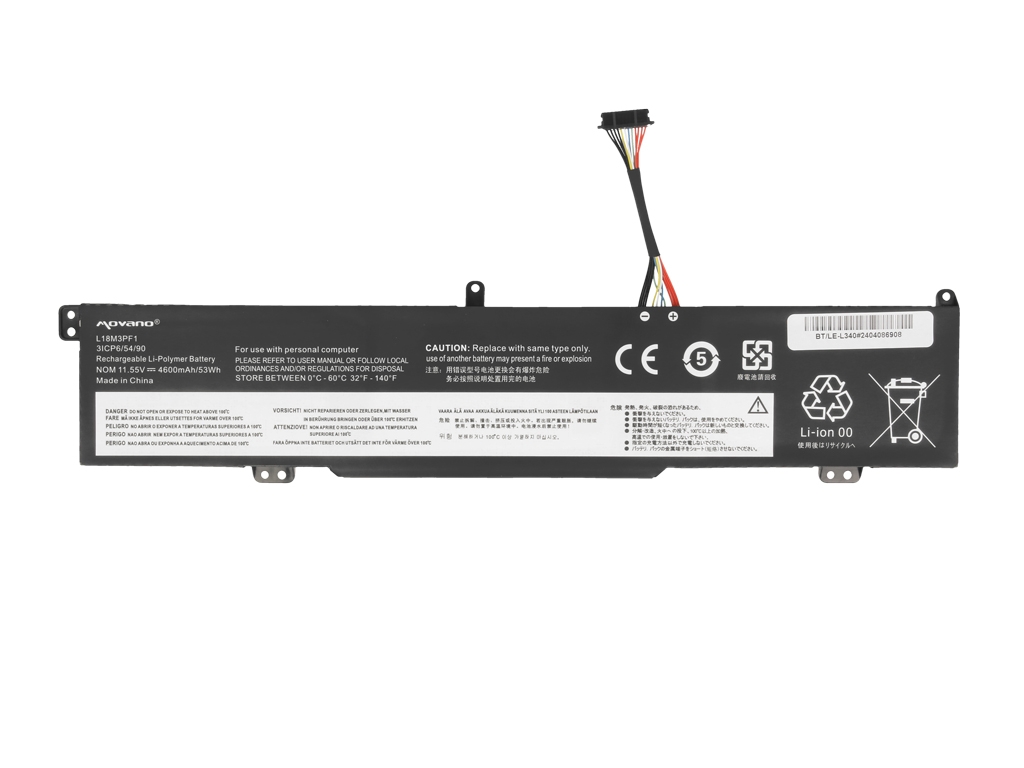 Bateria Movano L18M3PF1 para Portátil Lenovo IdeaPad L340-15IRH L340-17IRH Series - 11.55V 53Wh - Image 4