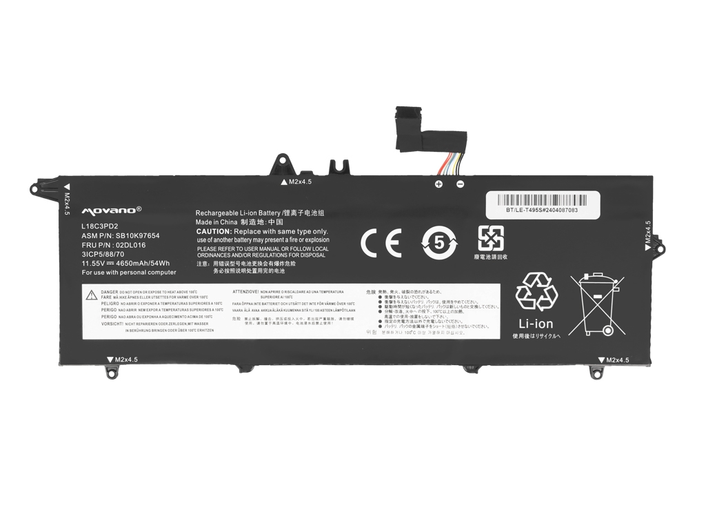Bateria Movano para Lenovo ThinkPad T490s, T495s, T14s - Image 4