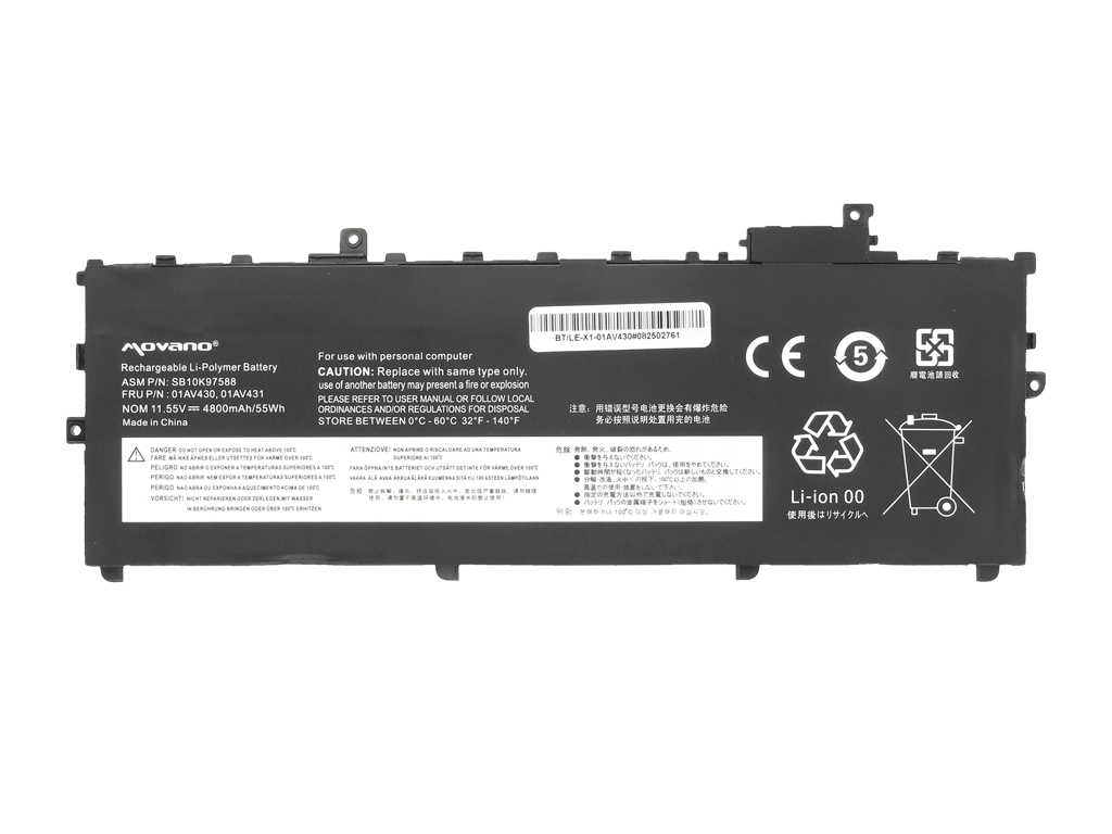 Bateria Movano para Portátil Lenovo Thinkpad X1 Carbon G5 G6 (2017-2018) - Substituição de Alta Qualidade - Image 4