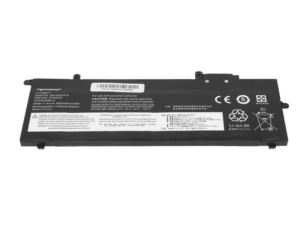 Bateria Movano L17C6P71 para Portátil Lenovo ThinkPad A285 X280 Series - 11.4V 48Wh - Image 2