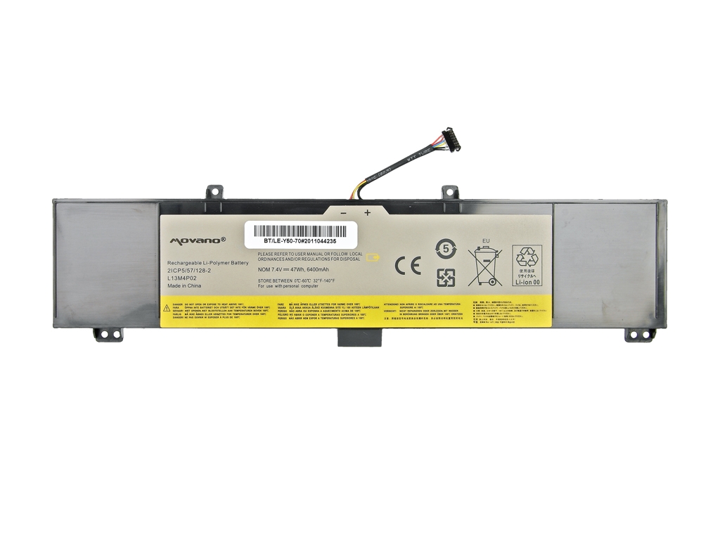 Bateria Movano de Alta Capacidade para Portátil Lenovo Y50-70, Y50-80, Y70-70, Y70-80 Series - 7.4V 6400mAh (47Wh) - Image 4