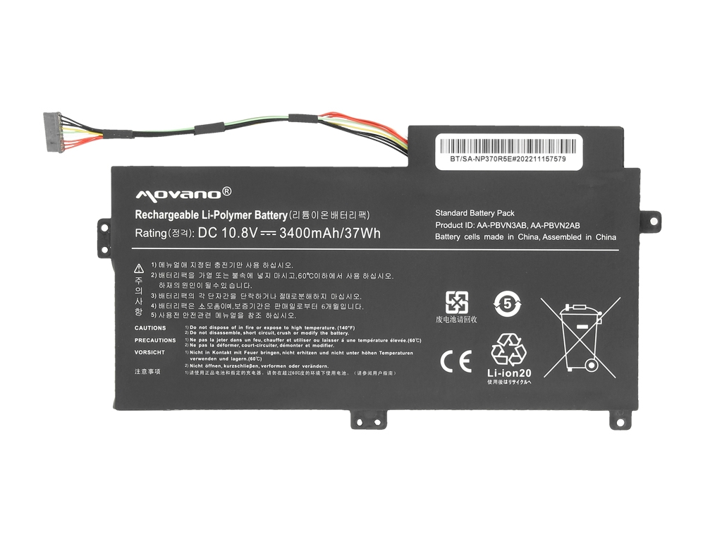 Bateria Movano para Samsung NP370R5E, NP450R5E, NP510R5E - Image 4