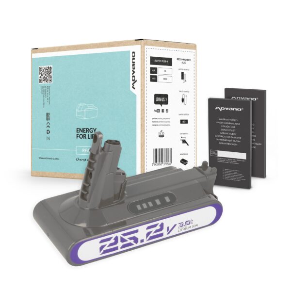 Bateria de Substituição Movano 25.2V 3000mAh para Aspirador Dyson V10 Cyclone V10 Series