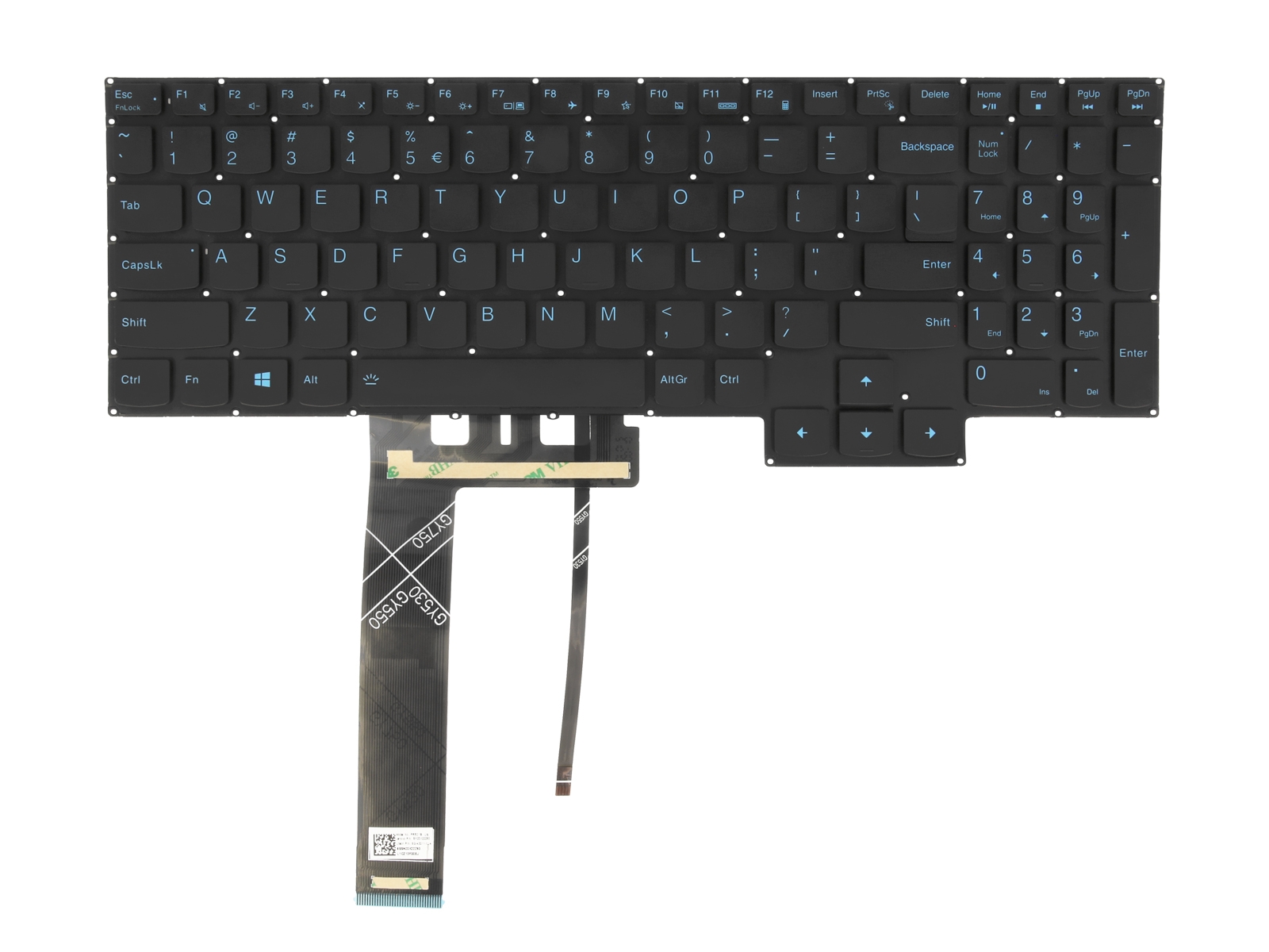 Teclado Portátil Movano QWERTY US Retroiluminado Azul para Lenovo IdeaPad Gaming 3 e Legion 5 Series - Image 3