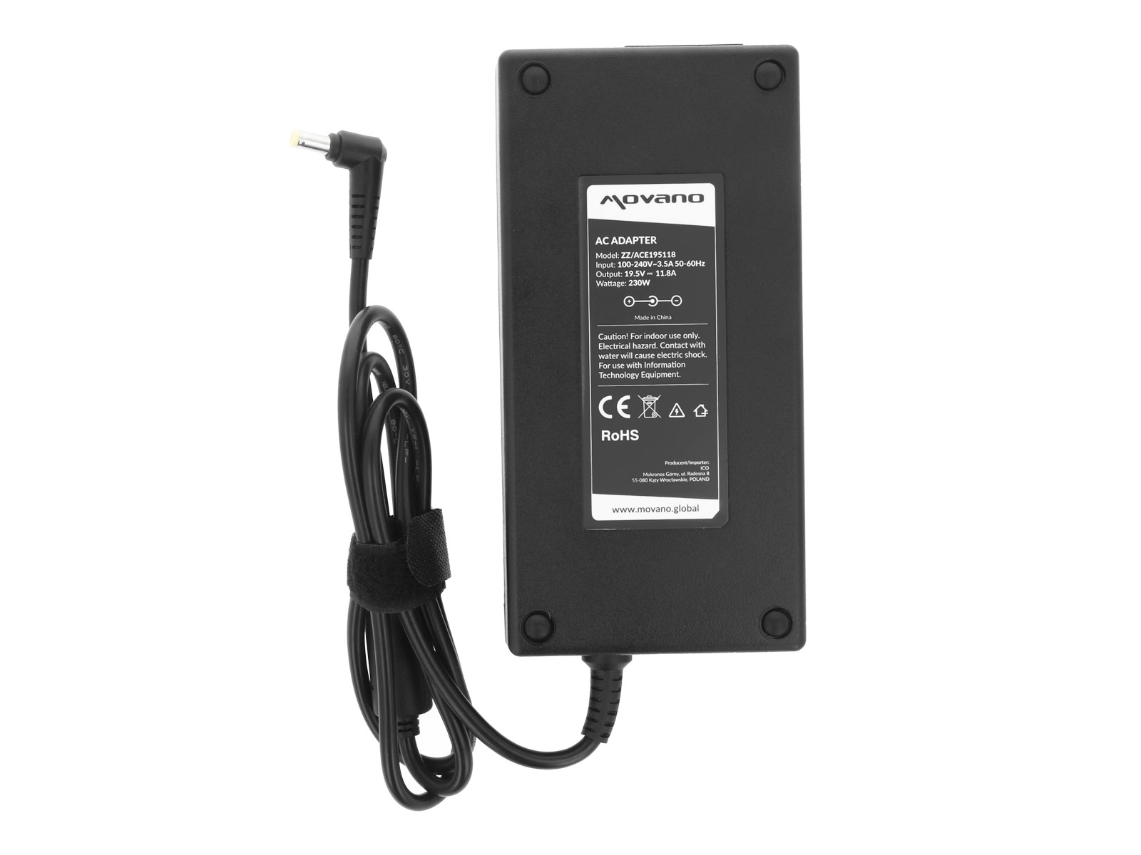 Carregador Movano 230W para Portátil Acer 19.5V 11.8A (5.5x1.7mm) - Compatível com Predator Helios, Nitro, ConceptD Series - Image 4