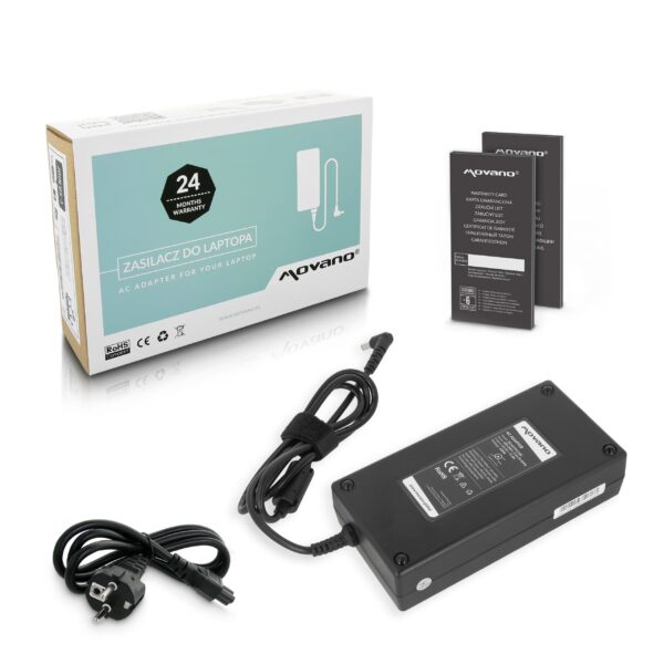 Carregador Movano para Portátil Asus 19.5V 11.8A 230W (6.0x3.7mm) - Compatível Zenbook Pro, TUF Gaming, ROG Strix, Zephyrus, ProArt Studiobook