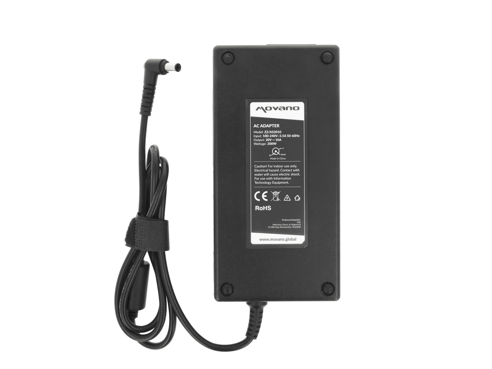 Carregador Movano 20V 10A 200W (6.0x3.7mm) para Portátil Asus - Séries ROG, TUF Gaming e Zenbook Pro - Image 4