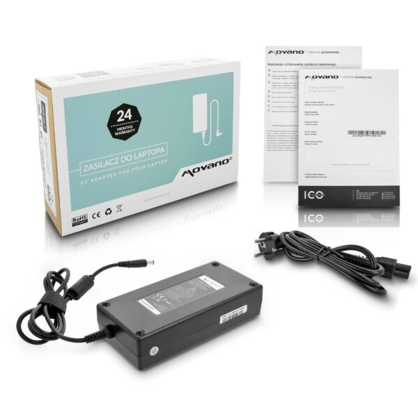 Carregador Movano 19.5V 12.3A (7.4x5.0 mm) 240W para Dell