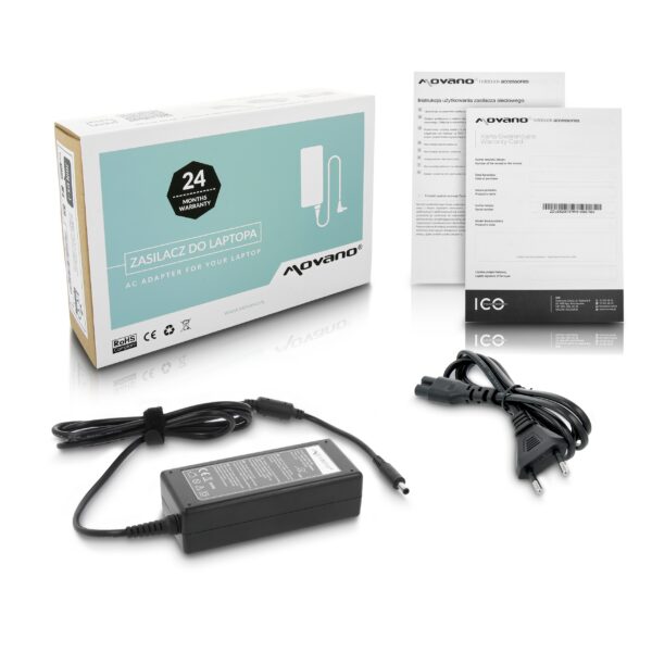 Carregador Movano 65W 19.5V 3.34A (4.5x3.0mm) para Portáteis Dell Inspiron, Vostro, Latitude, XPS, Venue