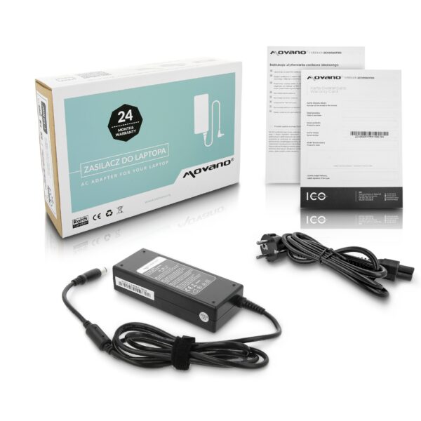 Carregador Movano 90W para Portátil Dell - 19.5V 4.62A, Conector 7.4x5.0mm