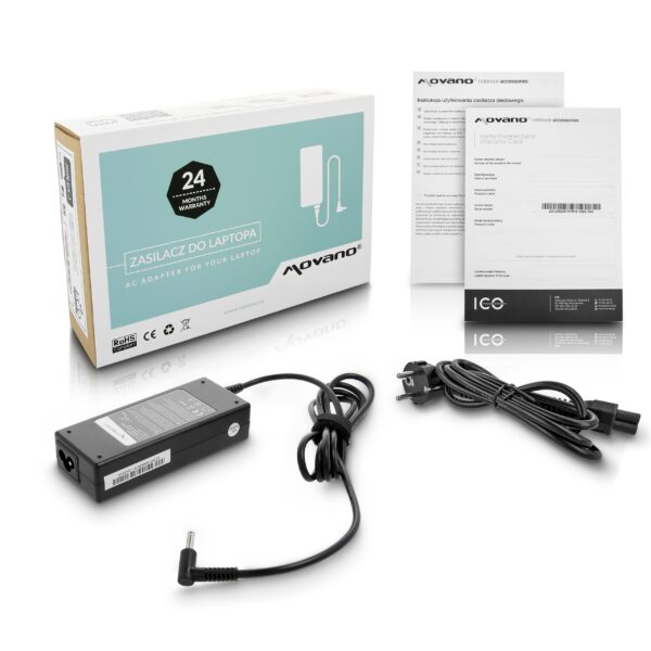 Carregador Movano 19.5V 4.62A (4.5x3.0 mm) 90W para HP