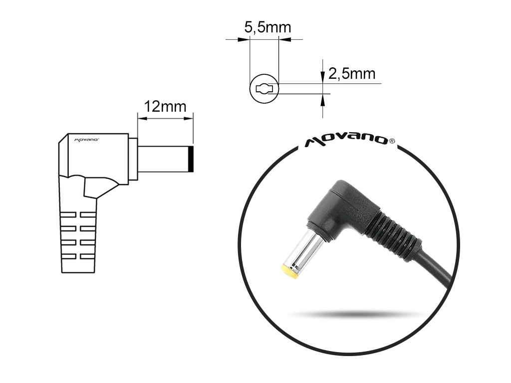 Carregador Movano para Monitor LCD 12V 7A (5.5x2.5) 84W - Image 5
