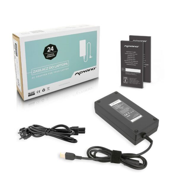 Carregador Movano 230W 20V 11.5A (11.0x4.5mm Pin Quadrado) para Portáteis Lenovo Legion e IdeaPad