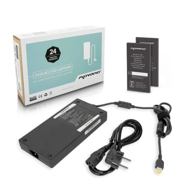 Carregador Movano 300W para Portátil Lenovo Legion 5 / 7 Series - 20V 15A - Conector Square