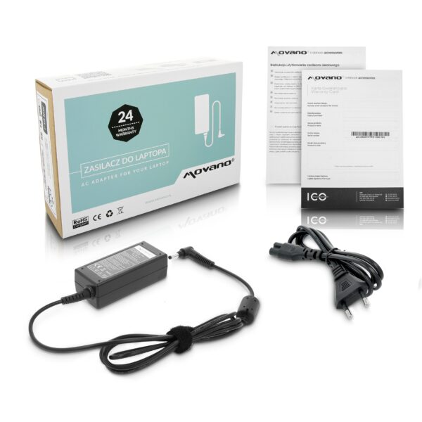 Carregador Movano 20V 2.25A (4.0×1.7 mm) 45W para Lenovo Ideapad, Flex, Yoga e outros