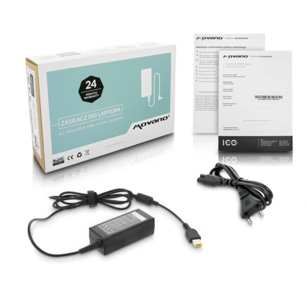 Carregador AC Movano para Portátil Lenovo 20V 2.25A 45W (Pino Retangular 11.0x4.5mm)