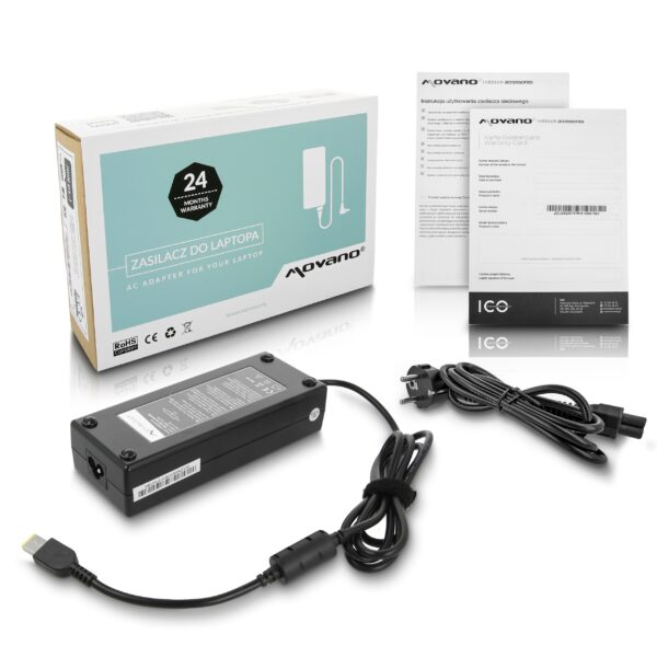 Carregador Movano 20V 6.75A 135W Retangular para Portátil Lenovo