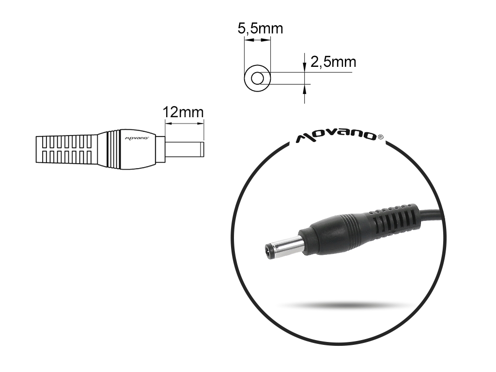 Carregador Movano 19V 9.5A (5.5x2.5) 180W para Asus - Image 4