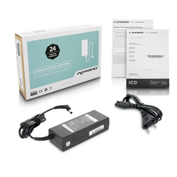 Carregador Movano 90W 19.5V 4.7A (6.5x4.4mm) para Portáteis Sony Vaio e TVs Bravia
