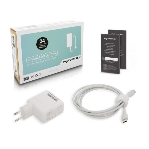Carregador Movano 30W USB-C (Branco) para Macbook