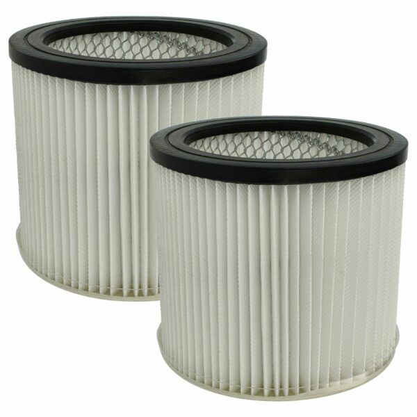 2x Filtro Cartucho de Substituição vhbw para Aspirador Scheppach 7907709719, Preto/Branco