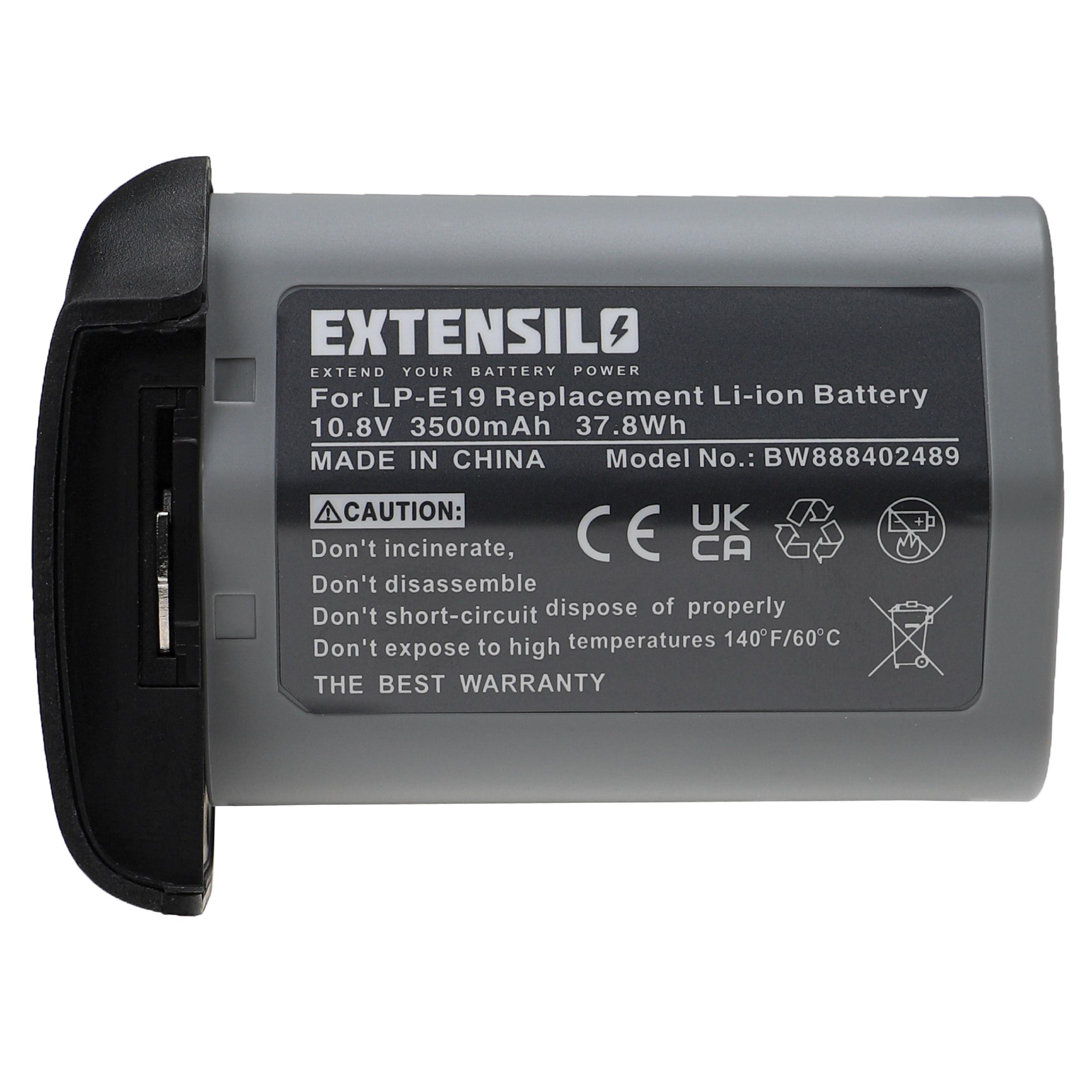 Bateria EXTENSILO substitui Canon LP-E19 - 3500mAh, 10.8V