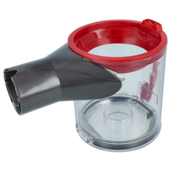 Recipiente de Pó vhbw compatível com Dyson 967699-01 - Coletor de Poeira Vermelho Cinzento Transparente