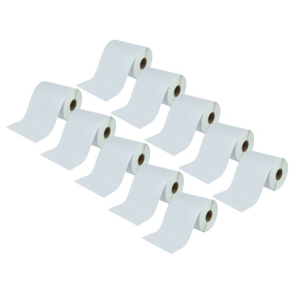 10x Rollo de Etiquetas vhbw para Toshiba / Zebra / Citizen - 152.4 mm x 101.6 mm
