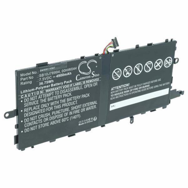 Bateria vhbw para Tablet Lenovo - 4900 mAh 7,5 V Li-Polímero