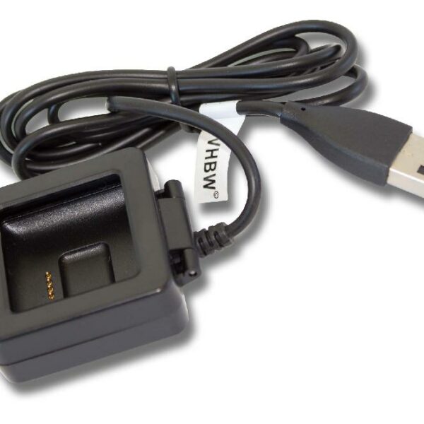 Estação de Carregamento USB vhbw para Smartwatch Fitbit Blaze - 100 cm, Preto