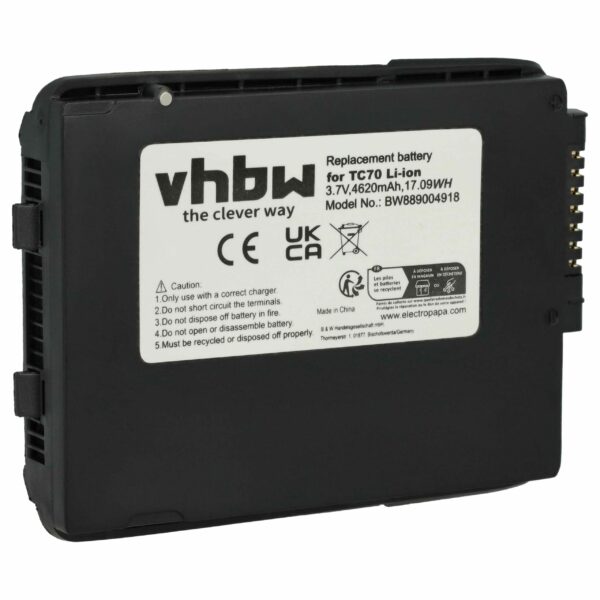 Bateria vhbw para Zebra Barcode Scanner POS - 4620 mAh 3.7 V (compatível 82-171249-02, 82-171249-01, BT-000318)
