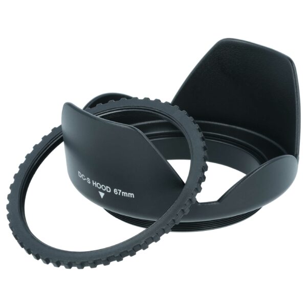Parasol para Objetiva 67 mm, Plástico Preto vhbw
