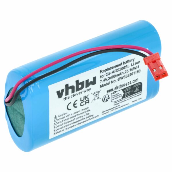 Bateria vhbw para Arizer - 3400 mAh 7.4 V Li-Ion