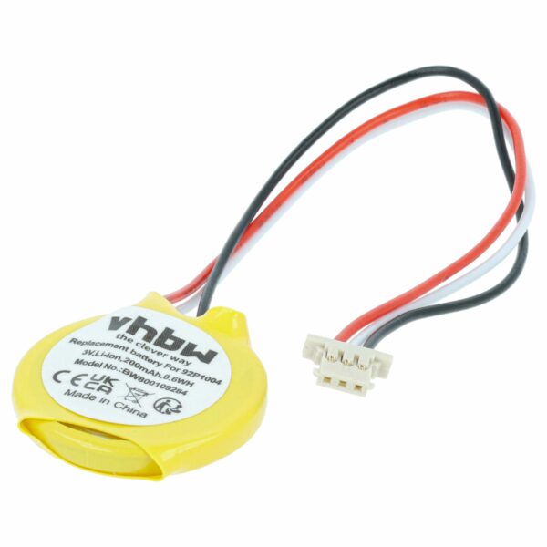 Bateria de Substituição BIOS para Lenovo 23.2004.181, 92P1004 - 200 mAh 3V Li-Ion vhbw