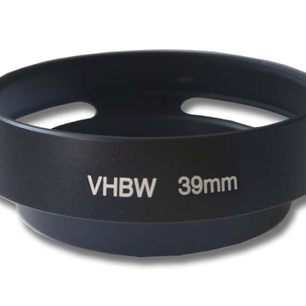 Para-sol vhbw para Lentes com 39 mm de Diâmetro, Metal, Preto