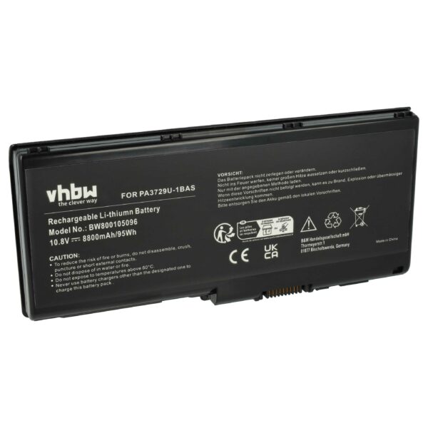 Bateria vhbw para portátil Toshiba Qosmio X500, X505, Satellite P500 - 8800 mAh, 10.8 V