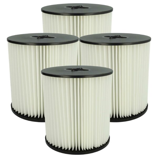 4x Filtro Redondo vhbw para Aspirador Dirt Devil 8106-01 / Royal