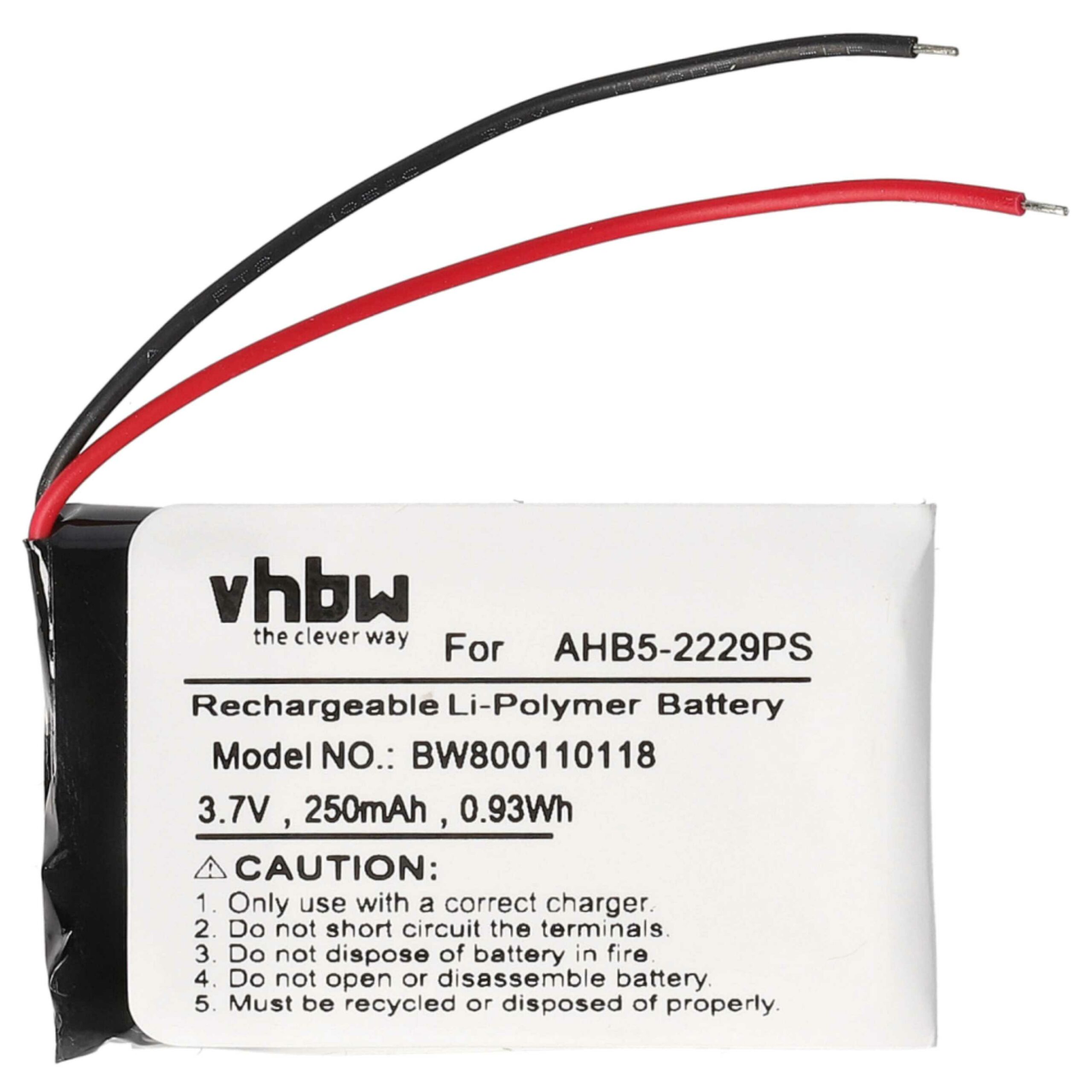 Bateria vhbw para Auscultadores sem Fios Jabra Pro 900 / 920 / 930 - 250 mAh 3.7 V (2x) - Image 3