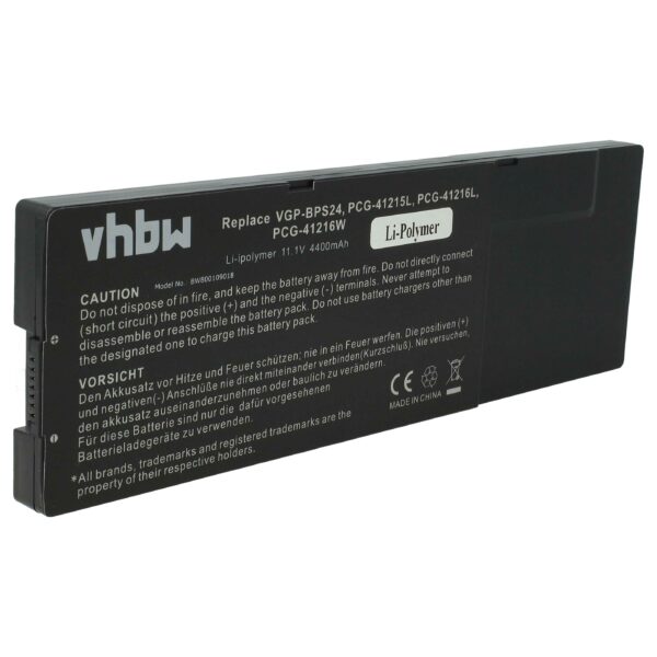 Bateria para Portátil vhbw compatível com Sony VGP-BPS24, VGP-BPL24 4400 mAh 11.1 V