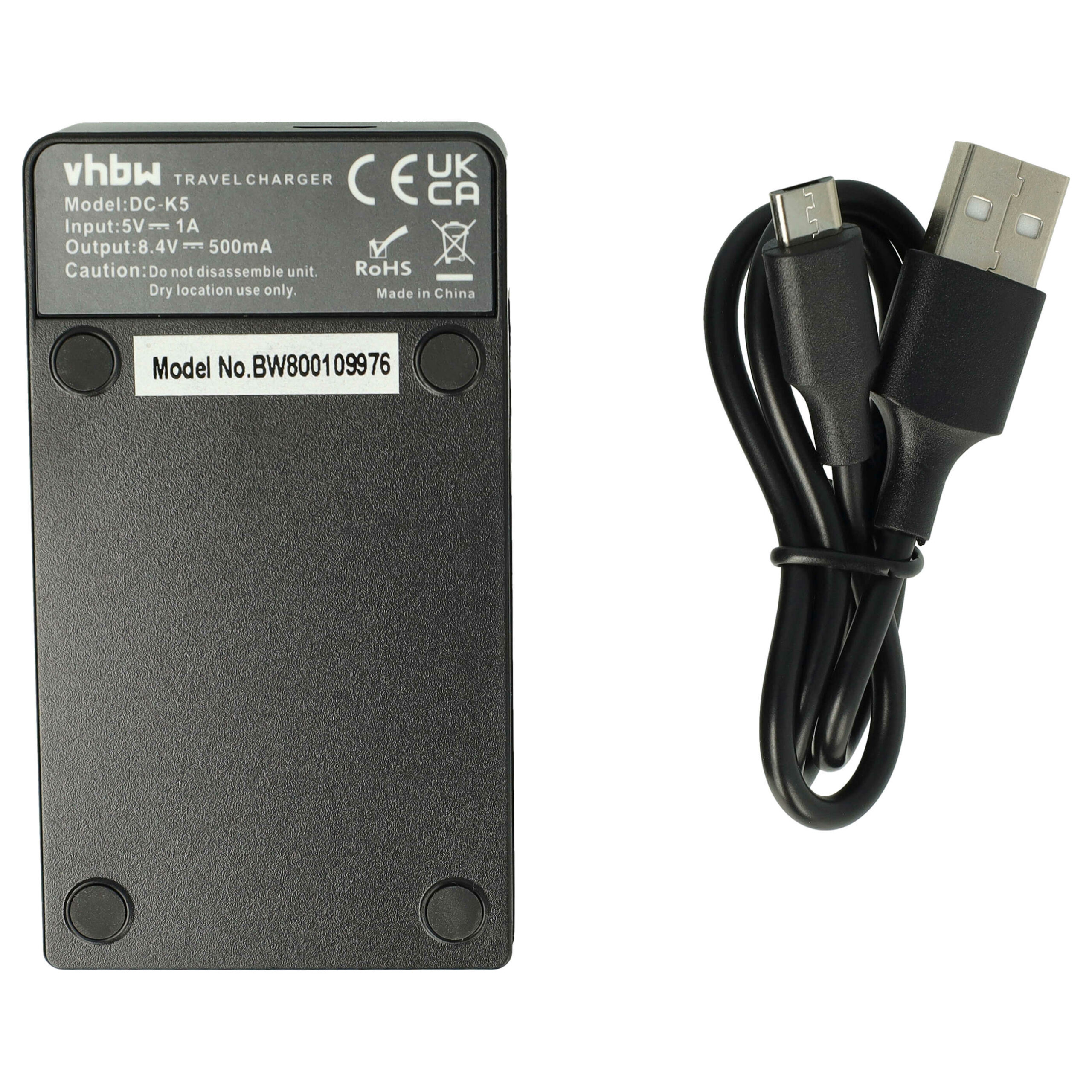 Carregador de Bateria USB-C com Cabo para Canon EOS 550D, 700D, Rebel T2i, vhbw - Image 2