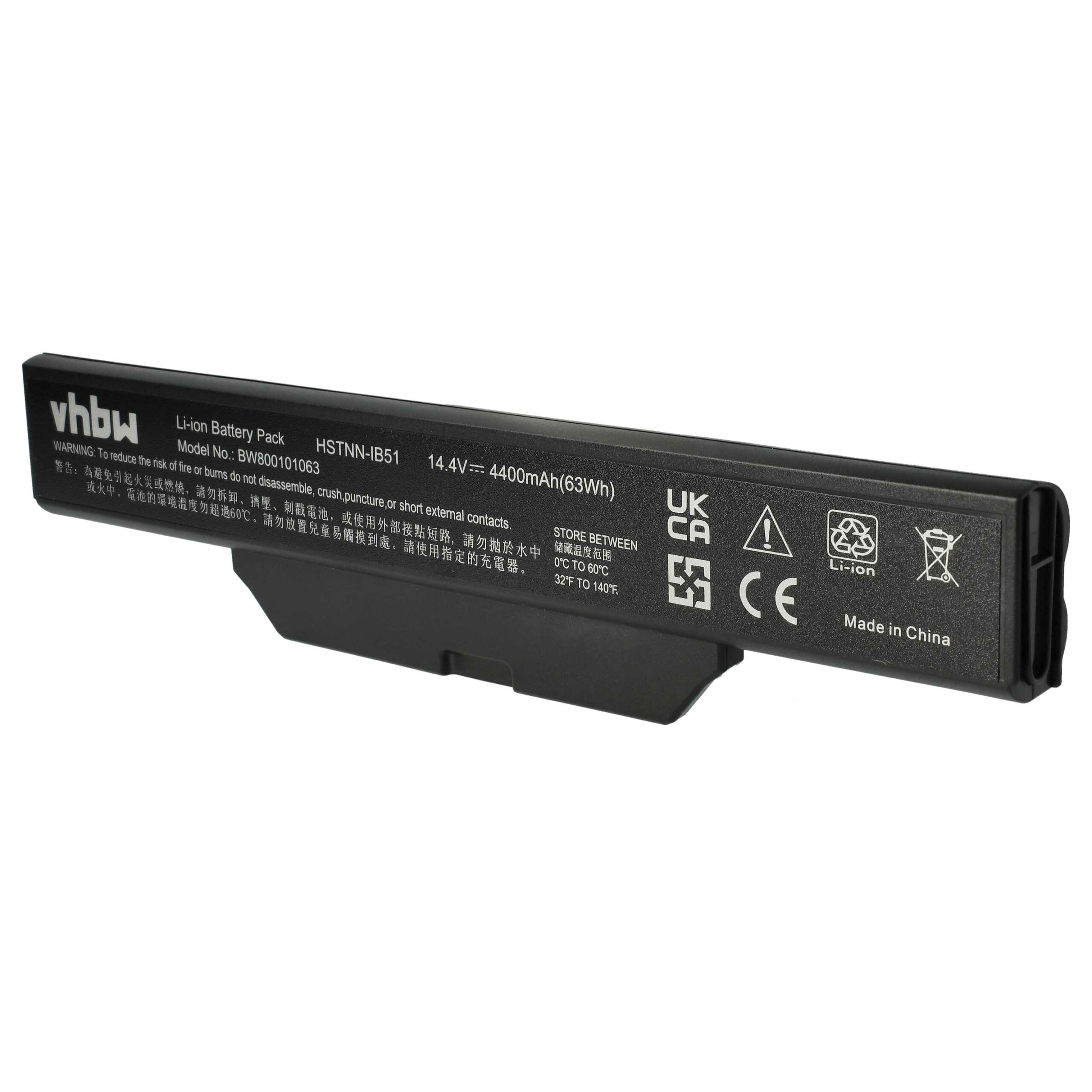 Bateria para Portátil vhbw para HP Compaq 550, 610, 6720s, 6730s - 4400 mAh 14.4 V