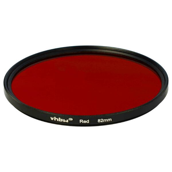 Filtro de Cor Vermelho vhbw para Lentes de Câmara com Rosca de 82 mm