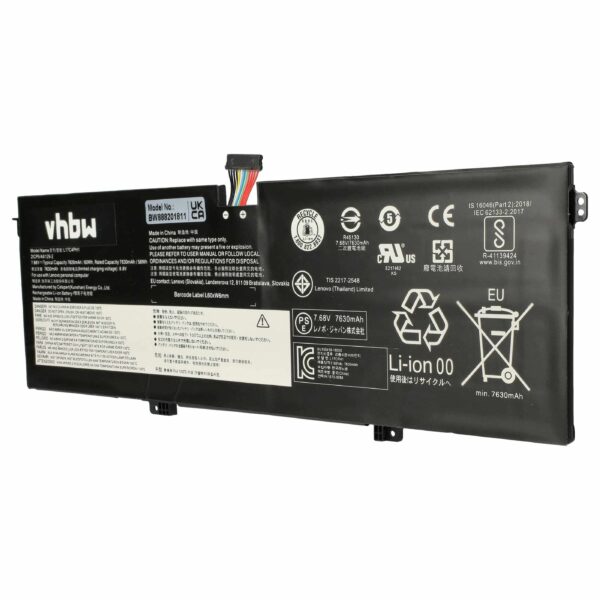 Bateria vhbw para portátil Lenovo Yoga 7 Pro / C930 7600 mAh 7.68 V