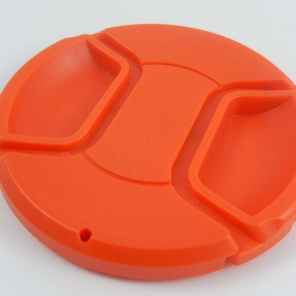 Tampa Objetiva 72 mm para Câmara - com Pega Interna, Plástico, Vermelho
