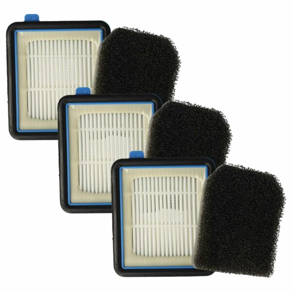 Jogo de 3 Filtros vhbw para Aspirador Bork - Filtro HEPA e Pré-motor (Substitui EF160, 140117409023, 9009232704)